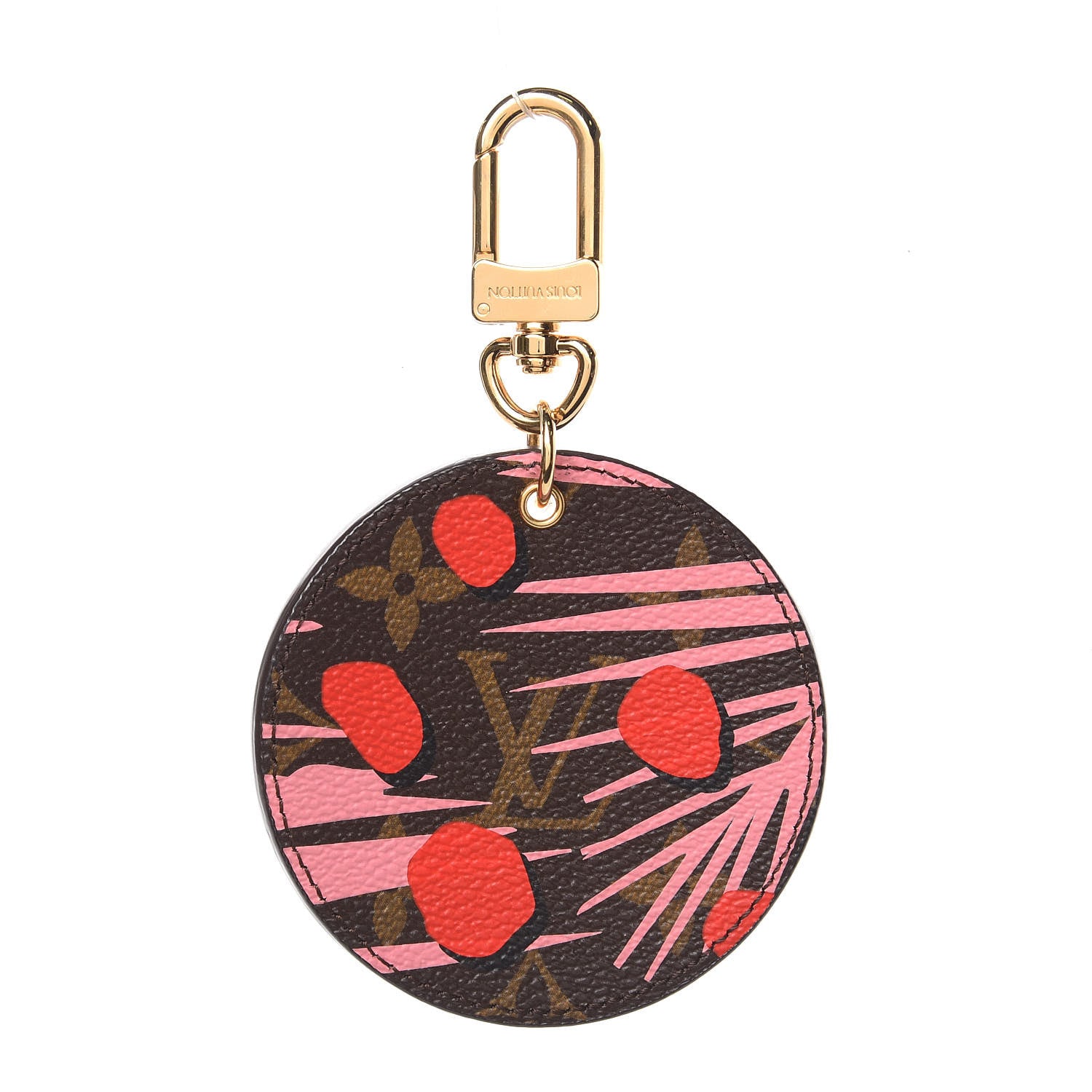 Louis Vuitton Monogram Jungle Dots Bag Charm Key Ring Sugar Pink Poppy 1 of 2