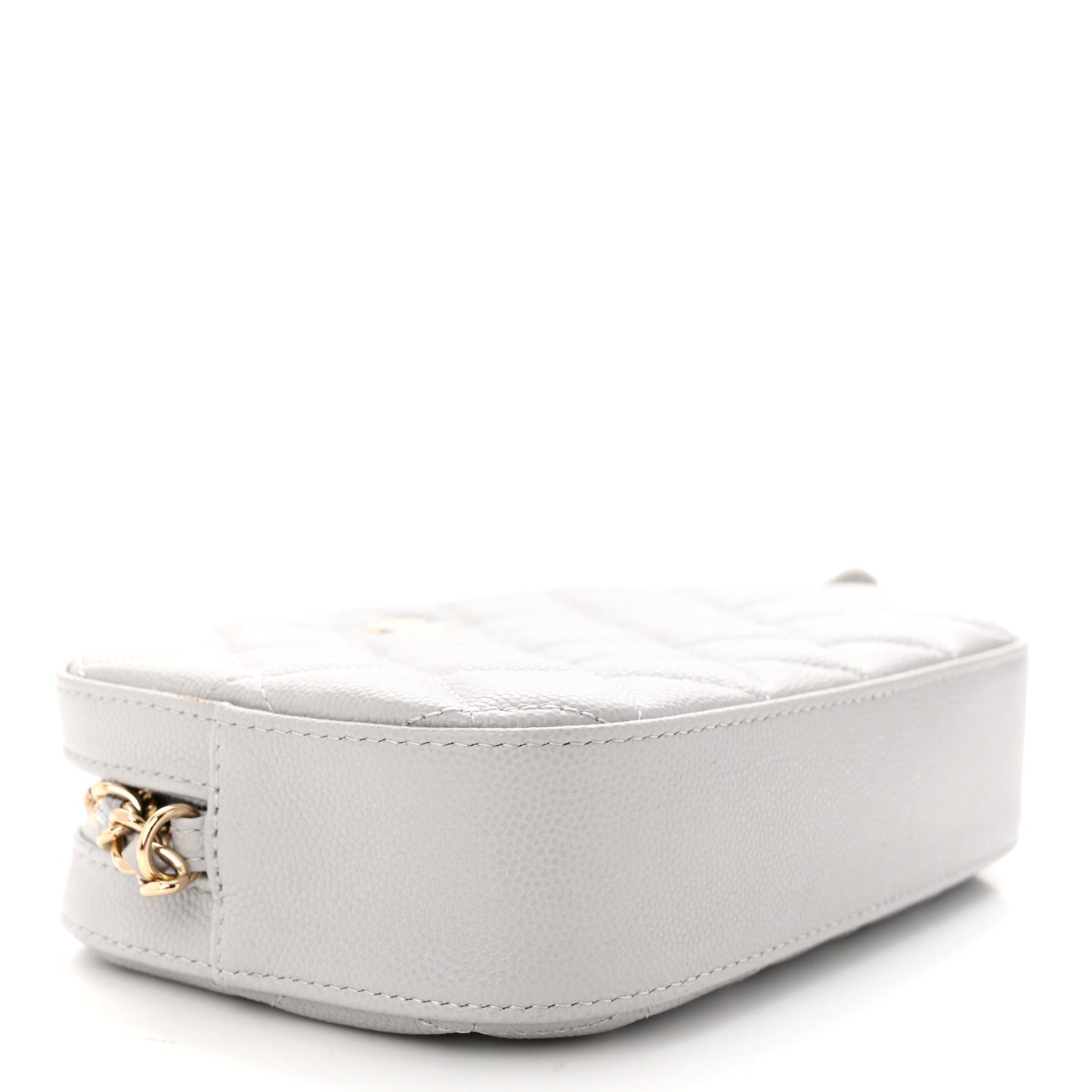 Caviar Quilted Camera Case Grey
