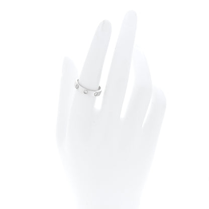 Cartier 18K White Gold Diamond 4mm LOVE Wedding Band Ring 54 6.75 2 of 5