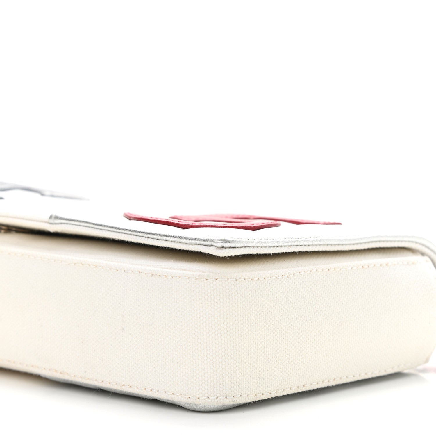 Chanel Metallic Lambskin Canvas CC N°5 Flap White 10 of 10