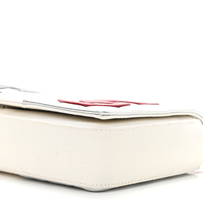Chanel Metallic Lambskin Canvas CC N°5 Flap White 10 of 10