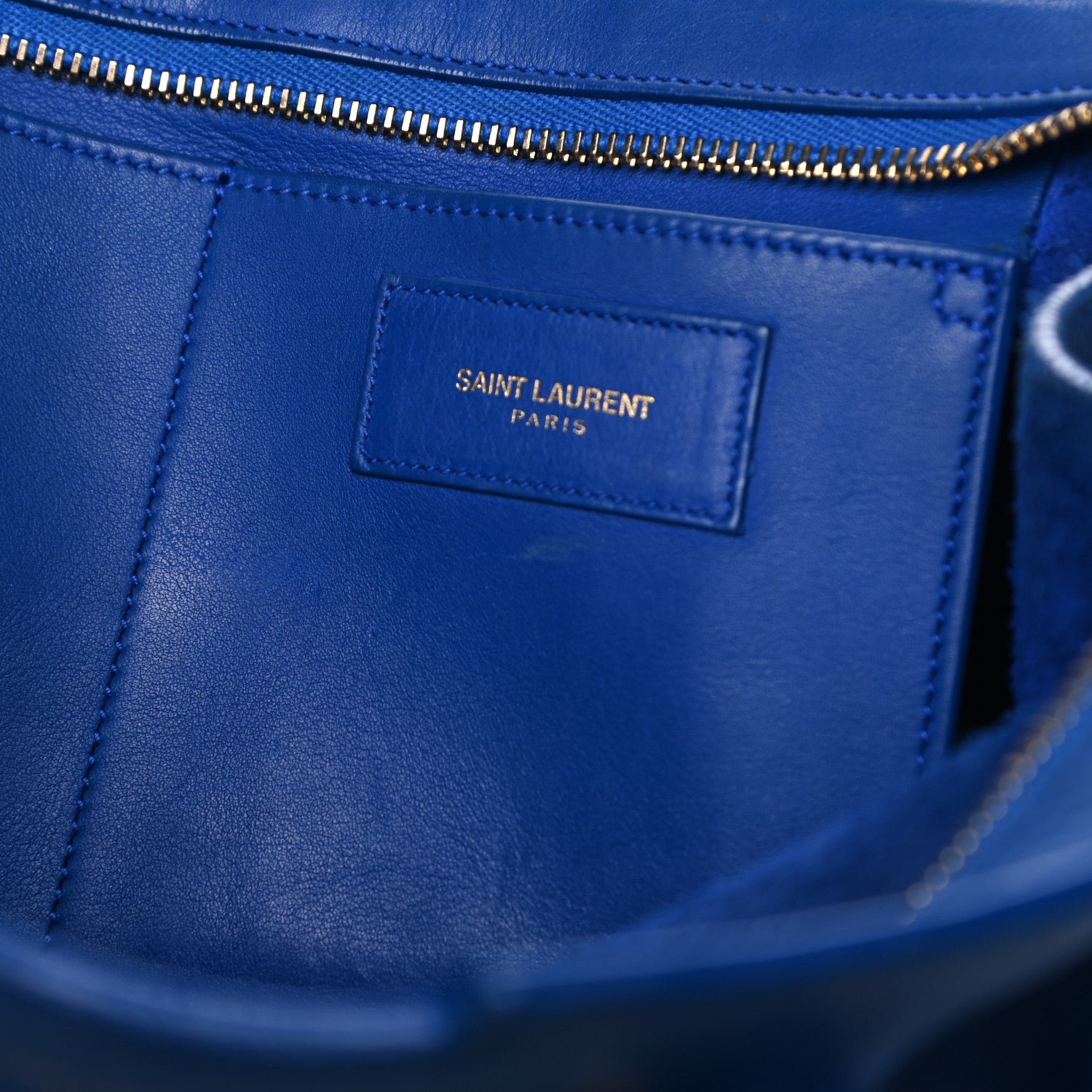Saint Laurent Calfskin Small Classic Y Cabas Royal Blue 7 of 22