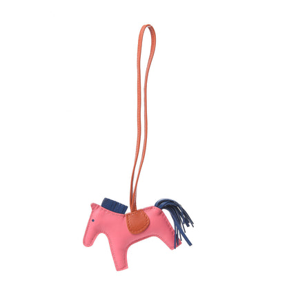 Hermes Milo Lambskin Grigri Rodeo Bag Charm PM Rose Azalee Cornaline Bleu De Malte 1 of 4