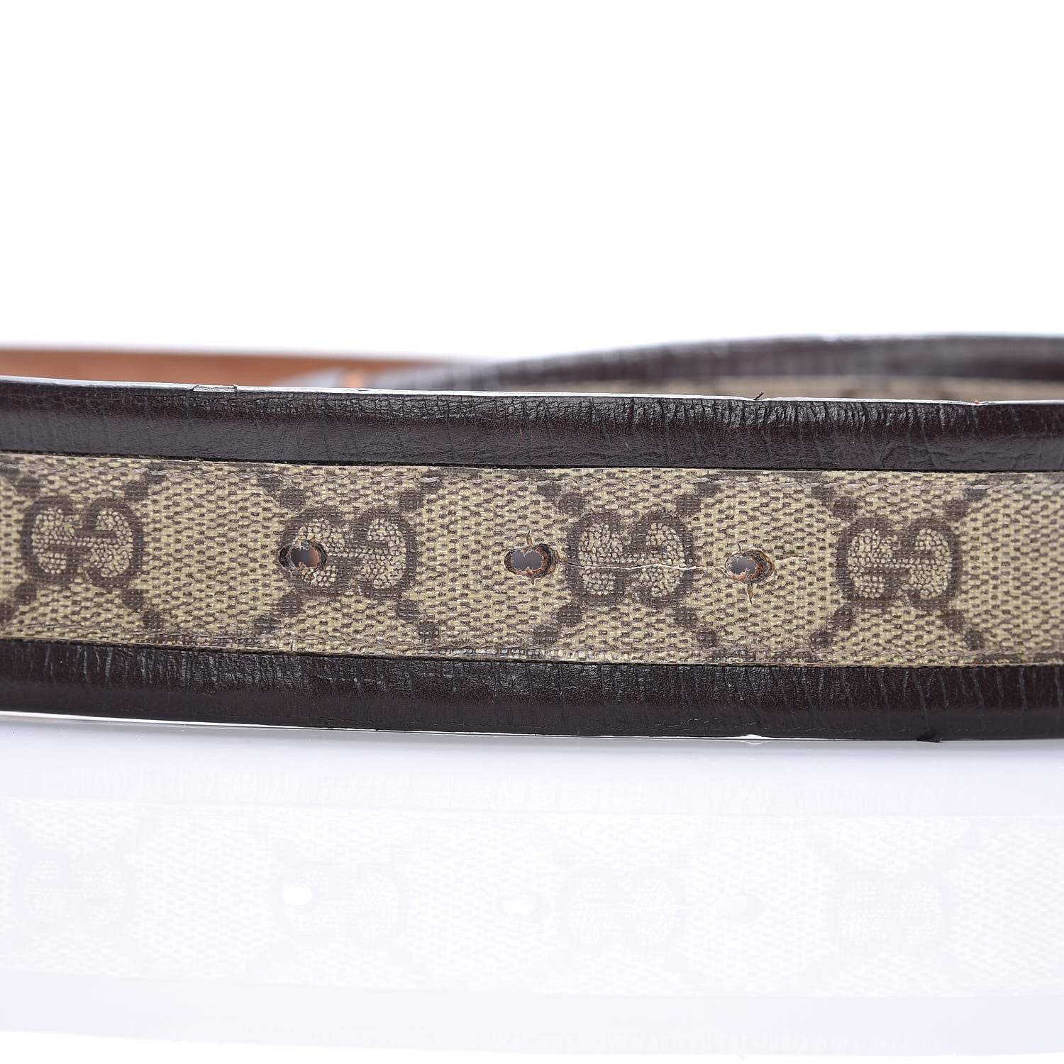 Gucci GG Supreme Monogram Niagara Lux Calfskin Interlocking G 40mm Belt 95 38 Beige Ebony Cocoa 12 of 20