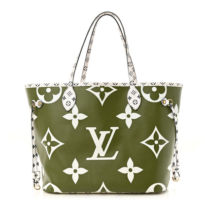 Louis Vuitton Monogram Giant Neverfull MM Kaki 4 of 17