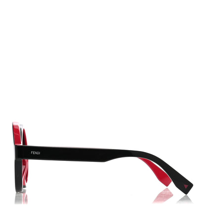Fendi Round Sunglasses FF0120/S Black Red 3 of 6