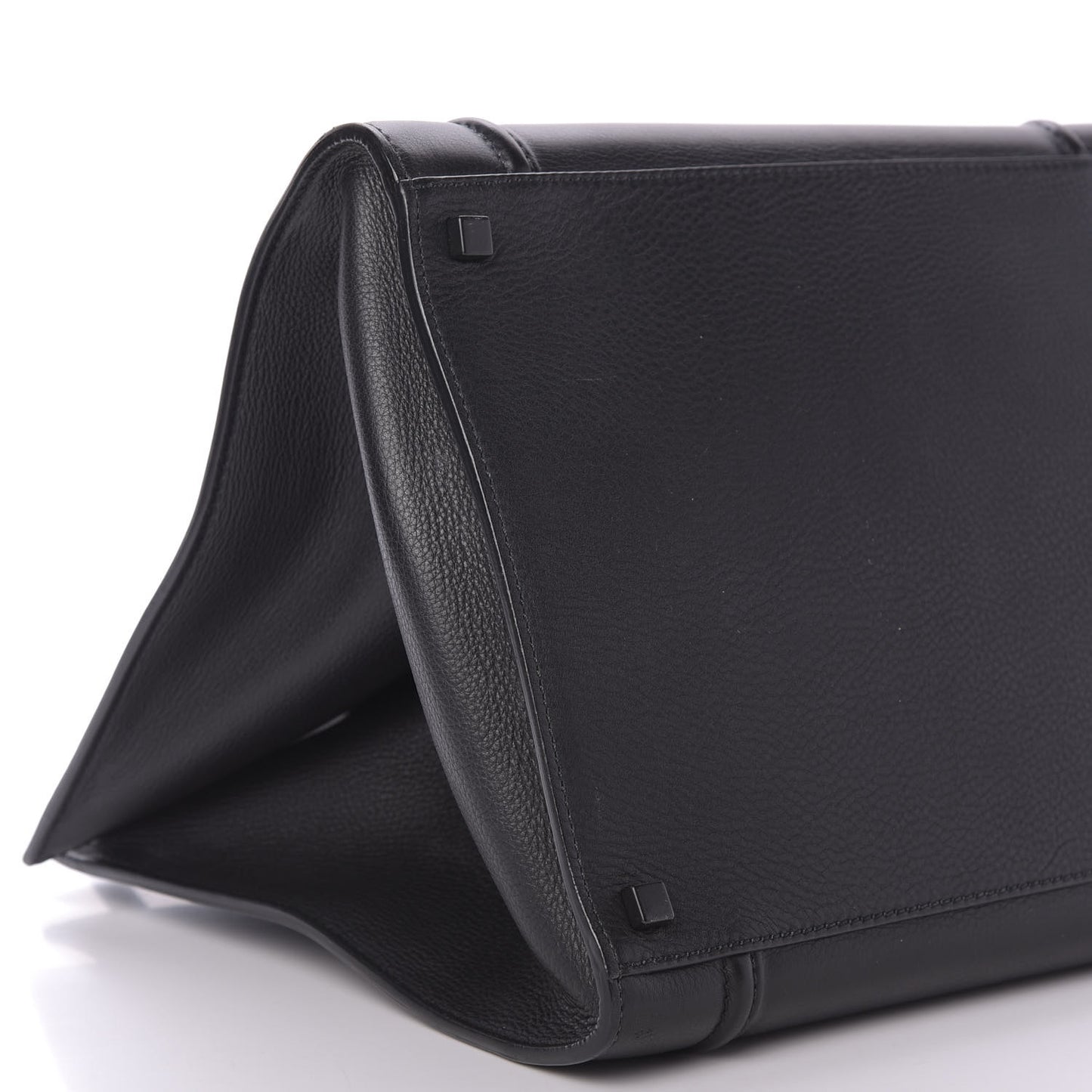 Supple Calfskin Large Phantom Luggage Black