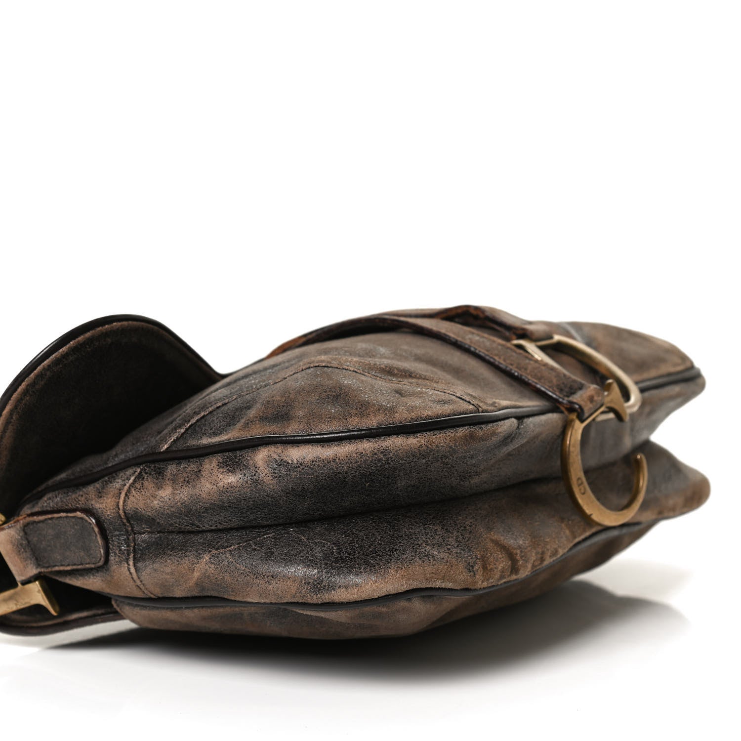 Christian Dior Calfskin Double Saddle Bag Brown 9 of 11