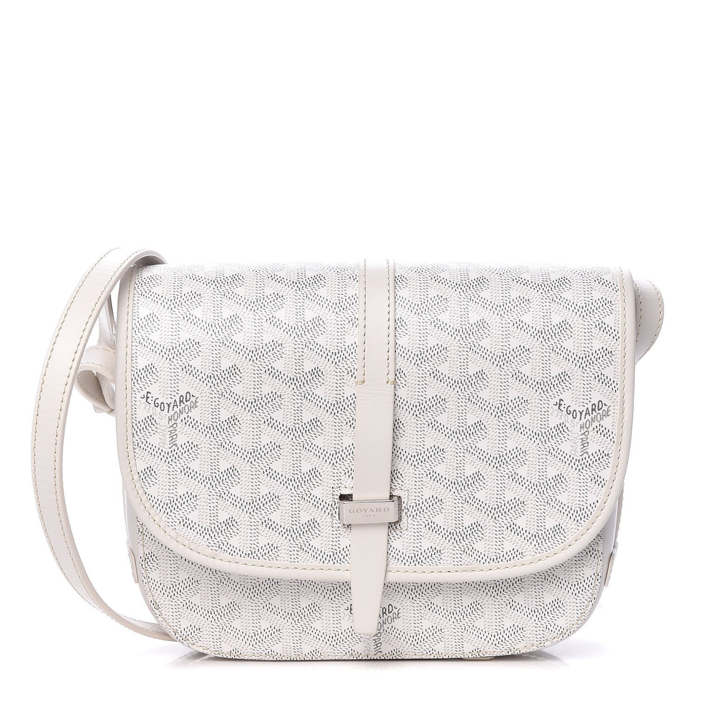 Goyardine Belvedere II PM Messenger Bag White