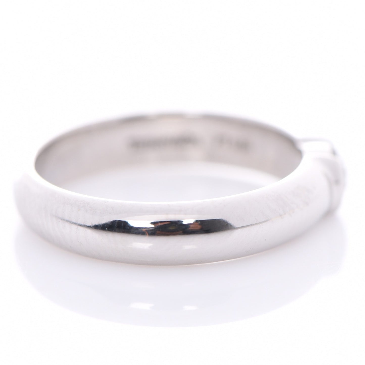 Platinum Diamond Etoile Solitaire Ring 4.25