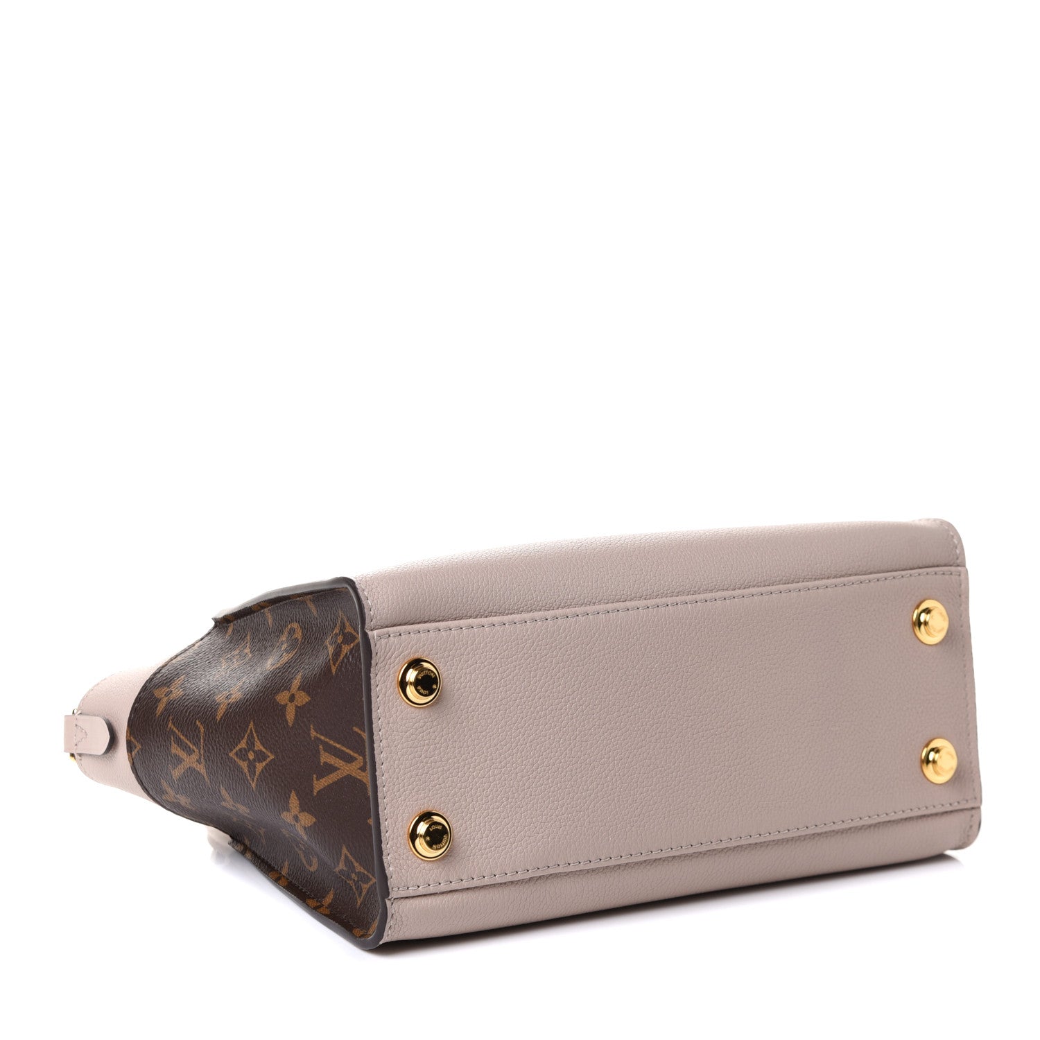 Louis Vuitton Calfskin Monogram On My Side PM Greige 3 of 9