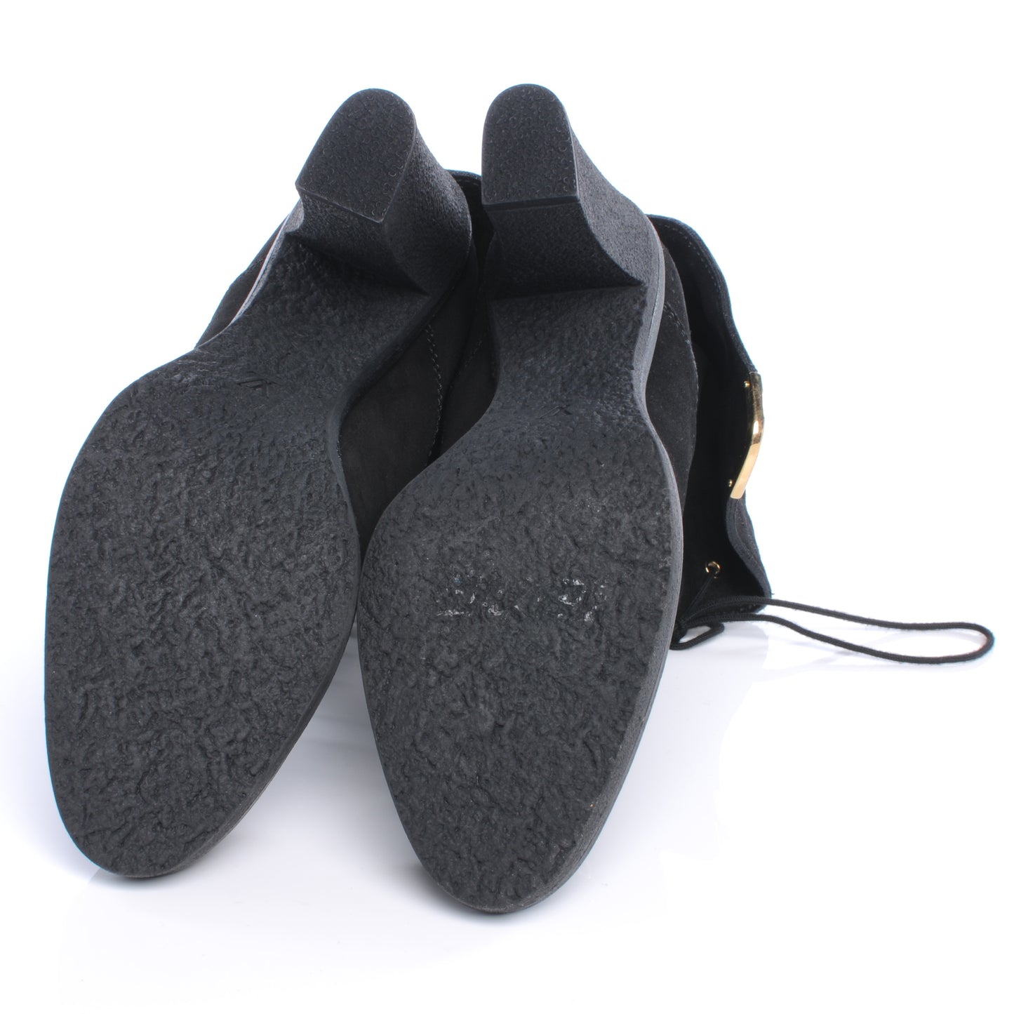 Suede Lace Up Ankle Boots 39.5 Black