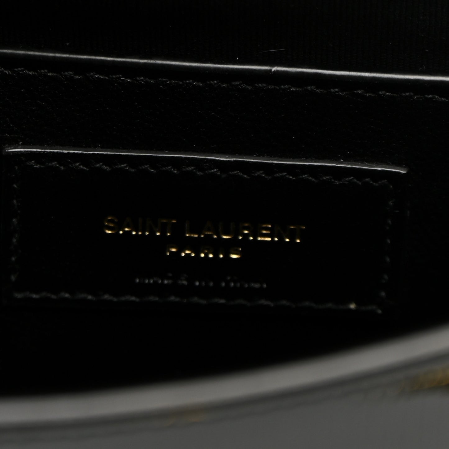 Patent Linear Embossed Small Manhattan Shoulder Bag Black