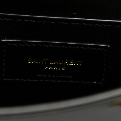 Saint Laurent Patent Linear Embossed Small Manhattan Shoulder Bag Black 5 of 8