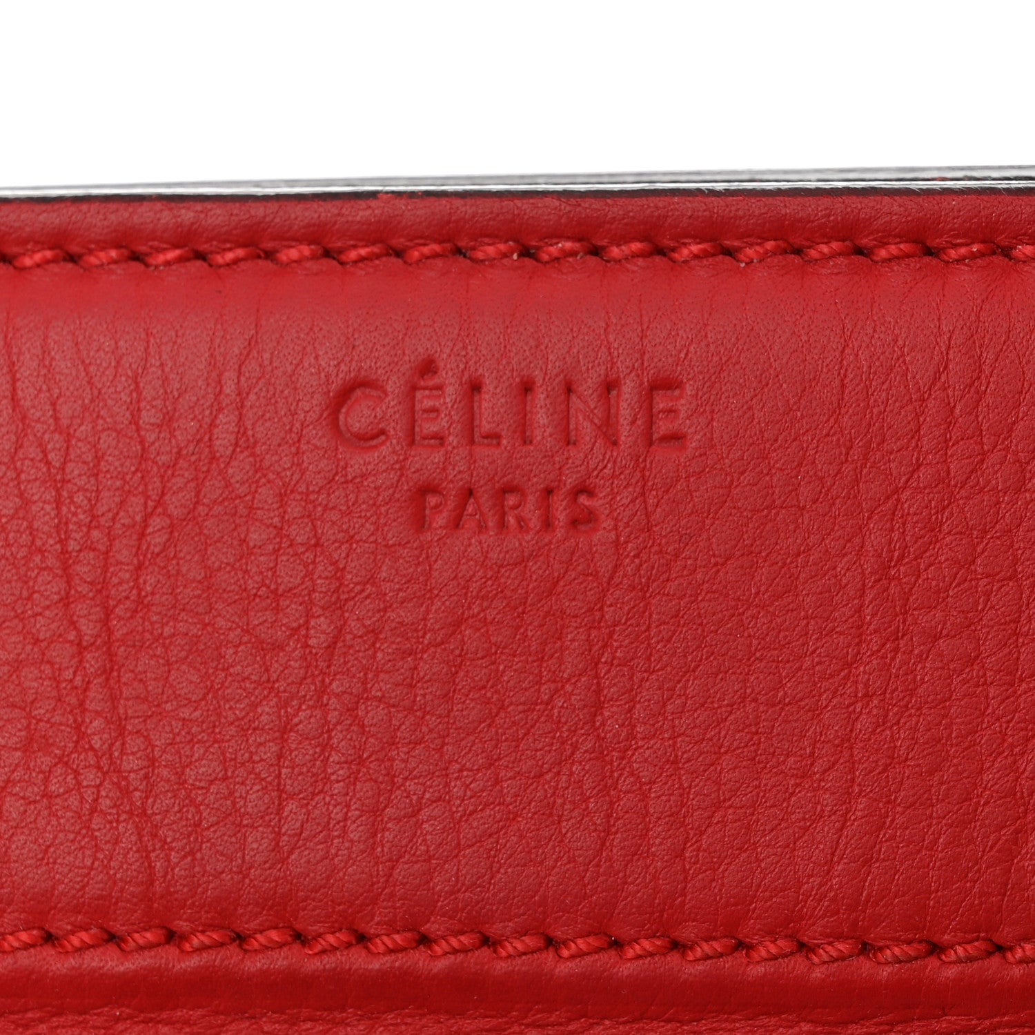 Celine Supple Calfskin Medium Phantom Luggage Red 8 of 17