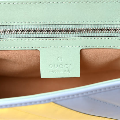 Gucci Calfskin Matelasse Diagonal Small GG Marmont Shoulder Bag Multicolor Pastel 6 of 10
