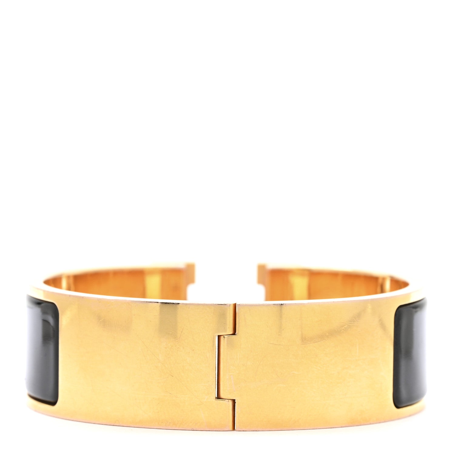 Hermes Enamel Clic Clac H Bracelet Wide GM Black 3 of 5