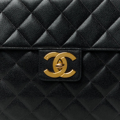 Chanel Caviar Quilted Briefcase Laptop Bag Black 10 of 12