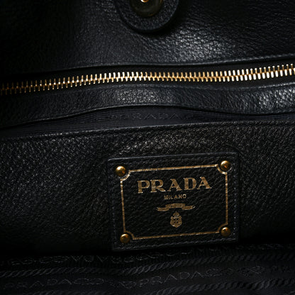 Prada Vitello Daino Tote Black 6 of 10