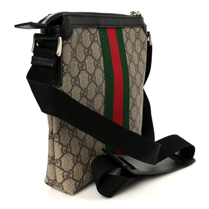 Gucci GG Supreme Monogram Web Messenger Bag Black 2 of 11
