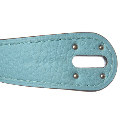 Hermes Taurillon Clemence Lindy 30 Bleu Atoll 7 of 11