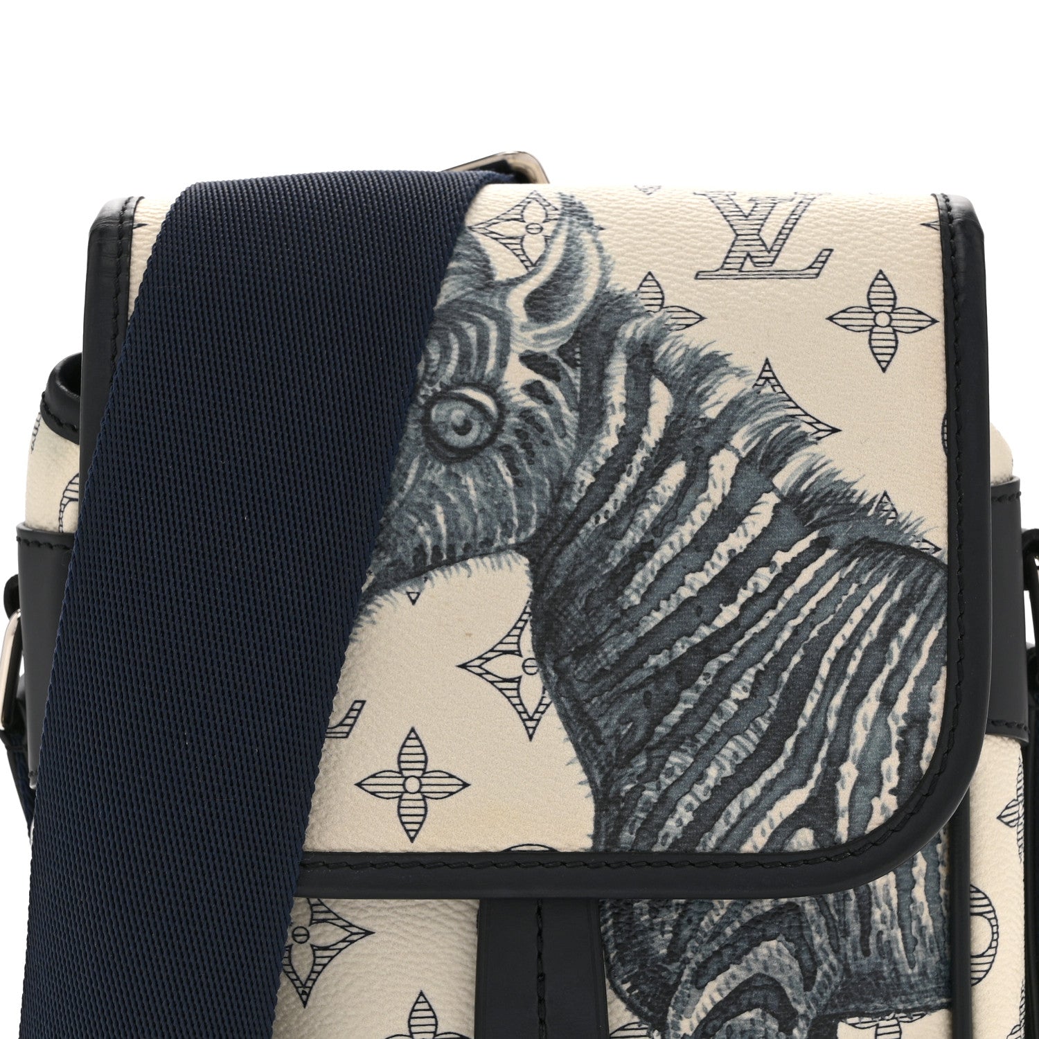 Louis Vuitton Savane Monogram Zebra Chapman Messenger BB White 7 of 9
