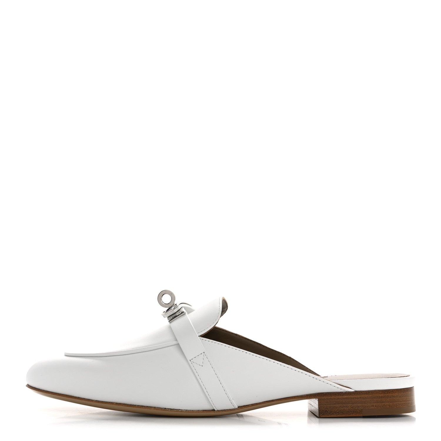Hermes Calfskin Oz Mules 37 White 1 of 11