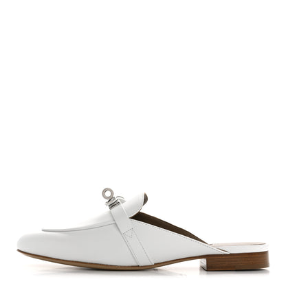 Hermes Calfskin Oz Mules 37 White 1 of 11