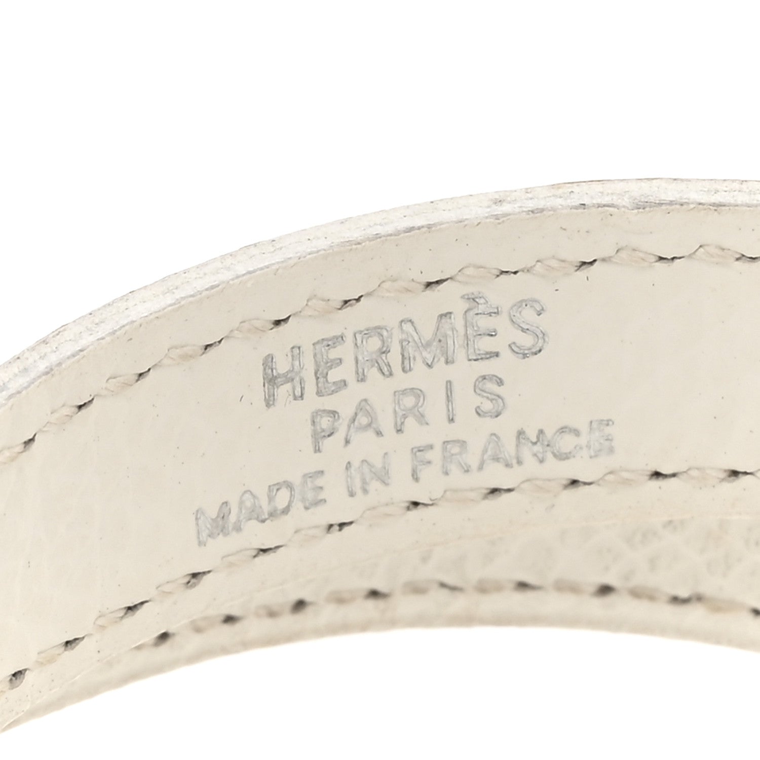 Hermes Epsom Kelly Double Tour Bracelet White 4 of 6