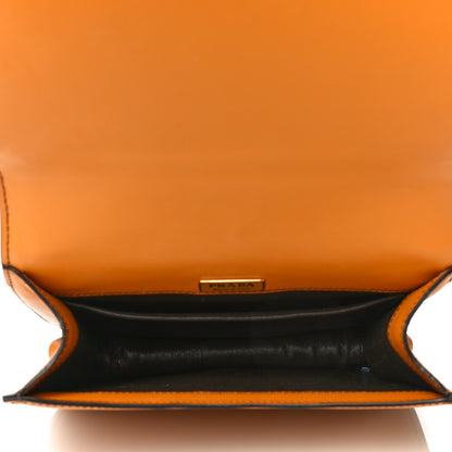 Prada City Calf Pionniere Saddle Bag Ocra Cocco 4 of 24