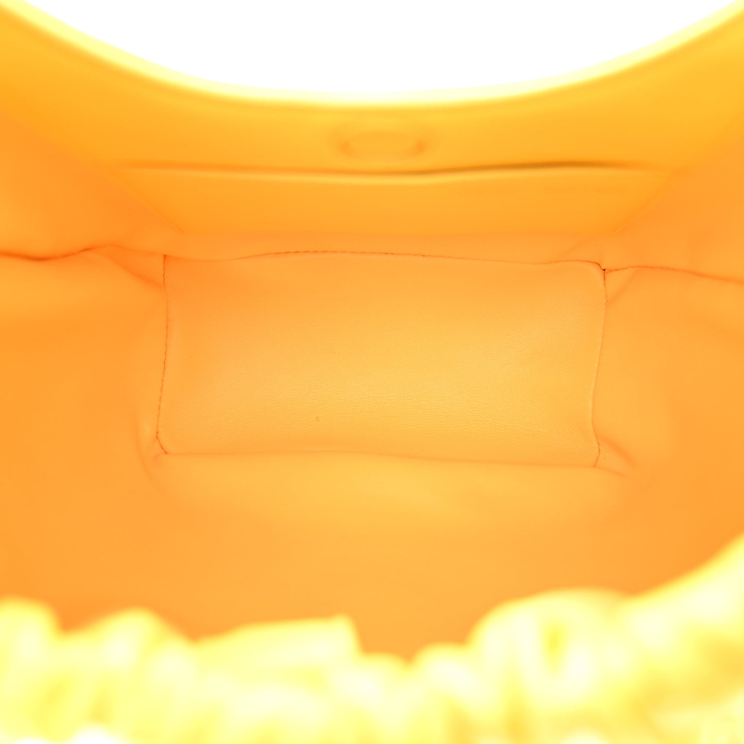 Buttery Nappa Beaded Lambskin Mini Squeeze Bag Yellow