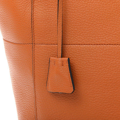 Prada Vitello Phenix Small Zip Shopping Tote Papaya 10 of 11