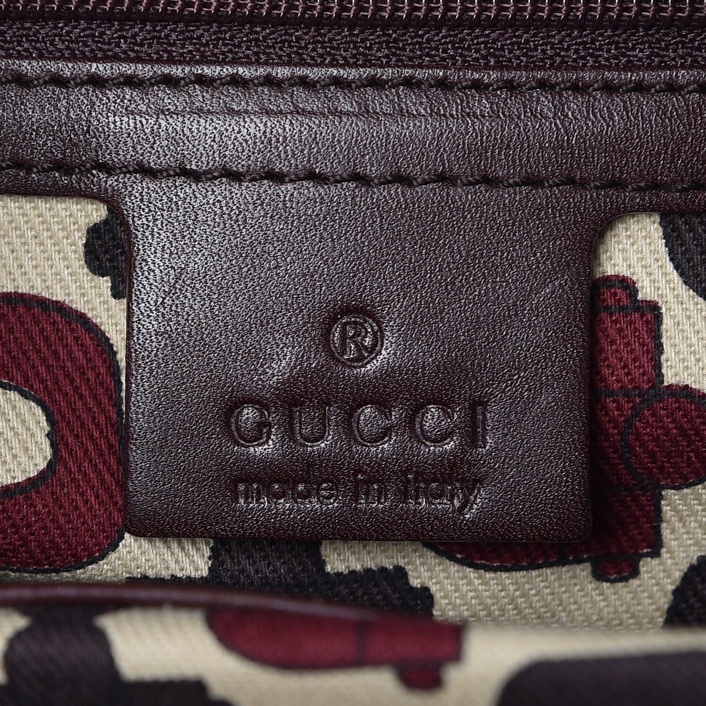 Guccissima Large Punch Tote Chocolate Brown