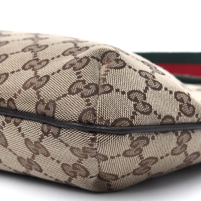 Gucci Monogram Web Small Flat Messenger Crossbody Dark Brown 13 of 18