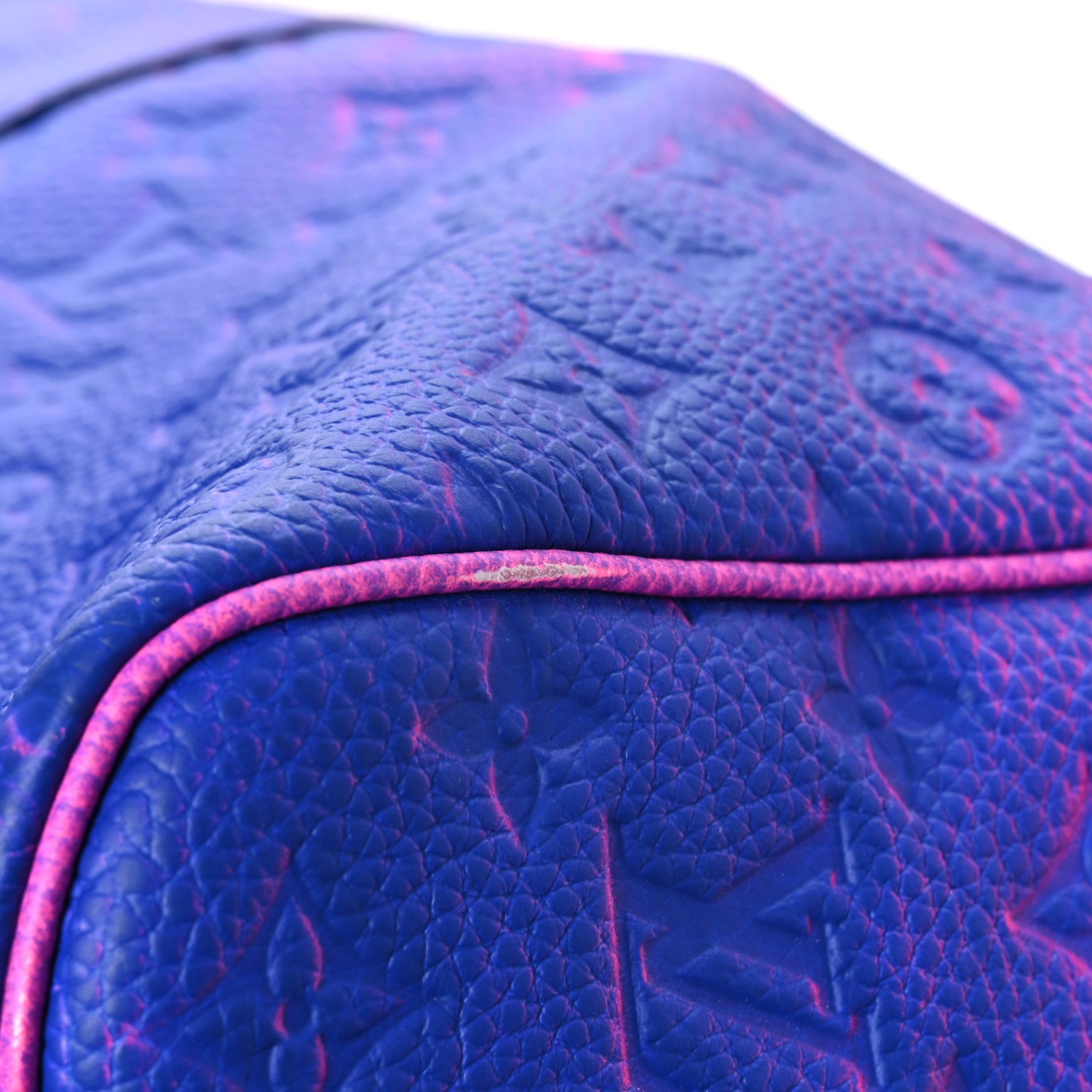 Louis Vuitton Taurillon Illusion Keepall Bandouliere 50 Bleu Rose 11 of 11