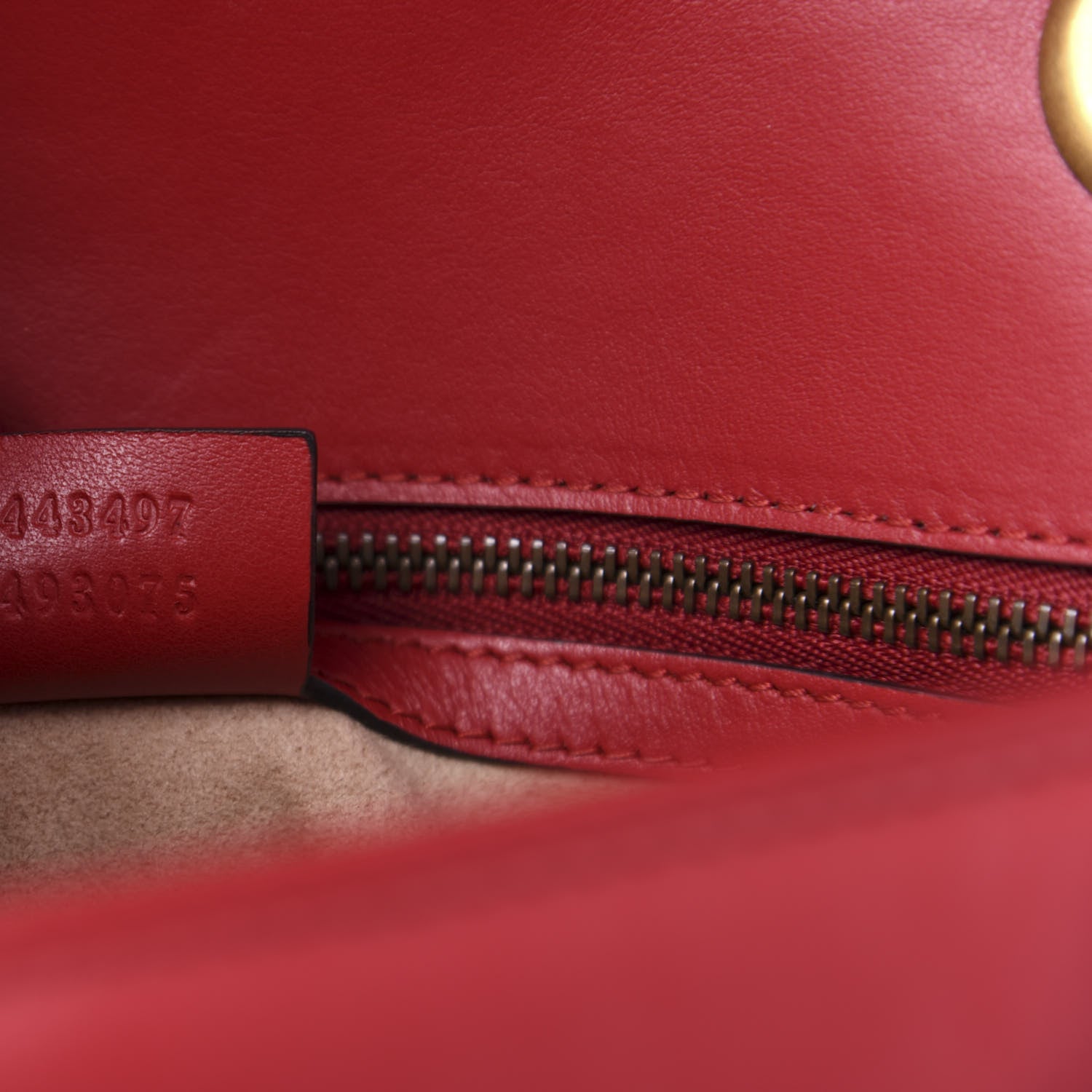 Gucci Calfskin Matelasse Small GG Marmont Shoulder Bag Hibiscus Red 9 of 12
