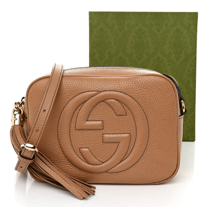 Gucci Pebbled Calfskin Small Soho Disco Bag Camelia 13 of 13