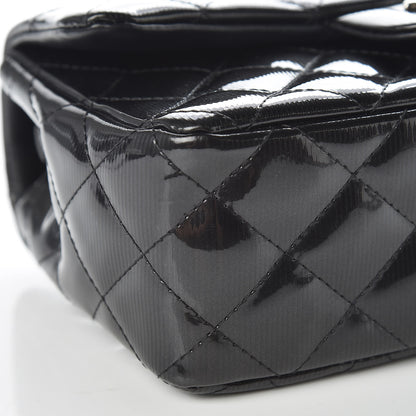 Chanel Striated Patent Quilted Mini Rectangular Flap Black 8 of 10
