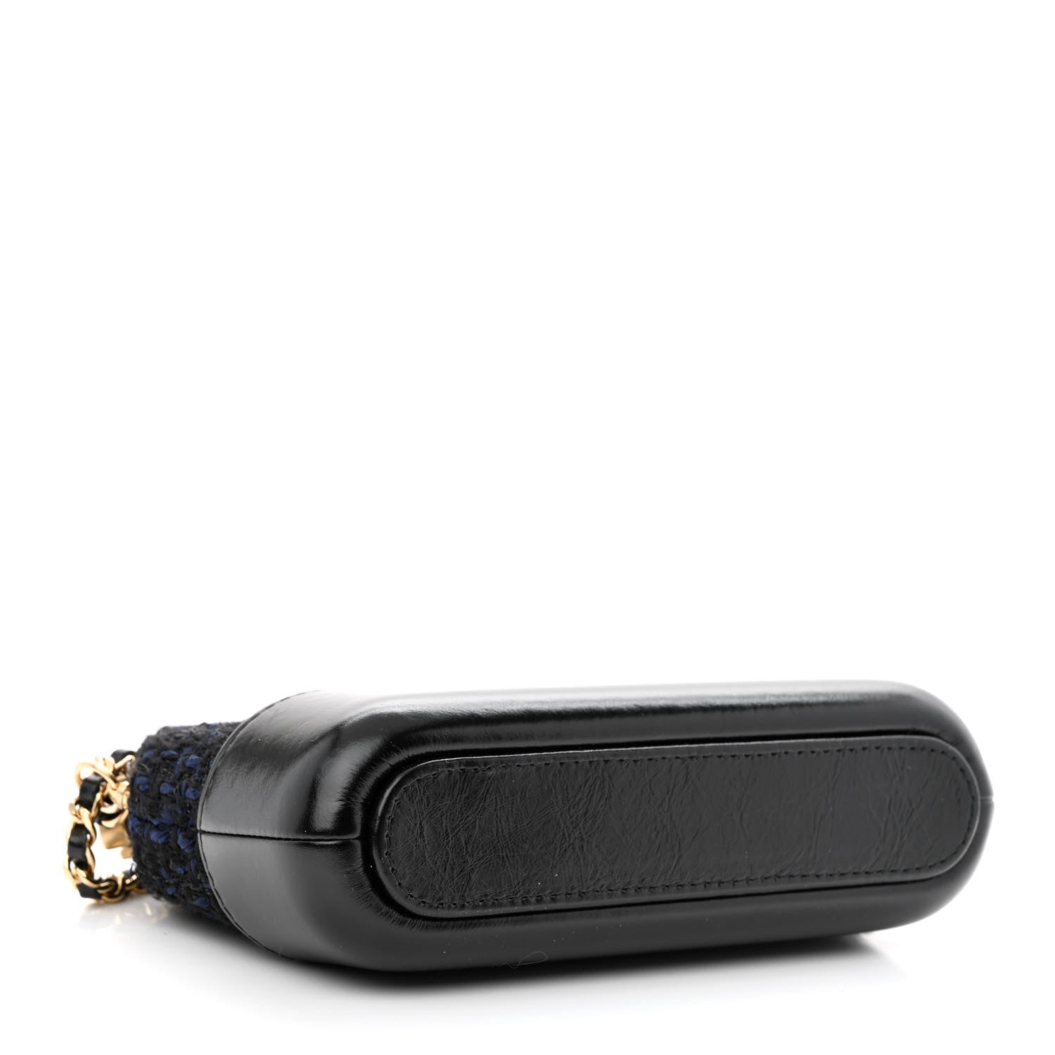 Chanel Tweed Calfskin Small Gabrielle Clutch With Chain Black Blue 4 of 17