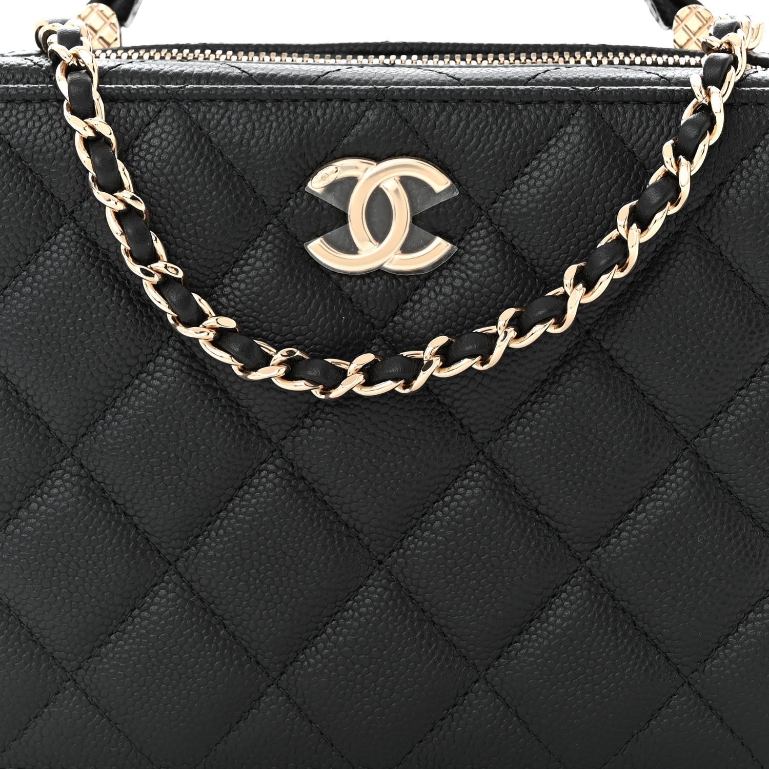 Chanel Caviar Quilted Vanity Case Black 9 of 12
