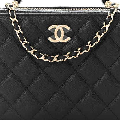 Chanel Caviar Quilted Vanity Case Black 9 of 12