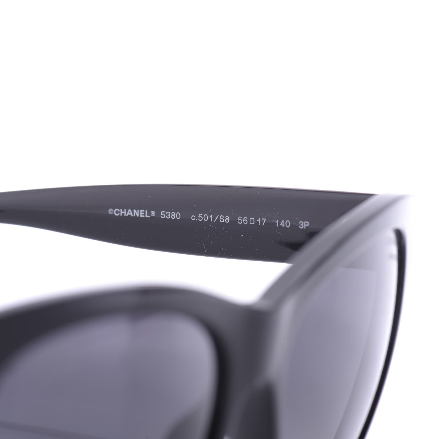 Chanel Acetate Polarized Square CC Sunglasses 5380 Black 6 of 11