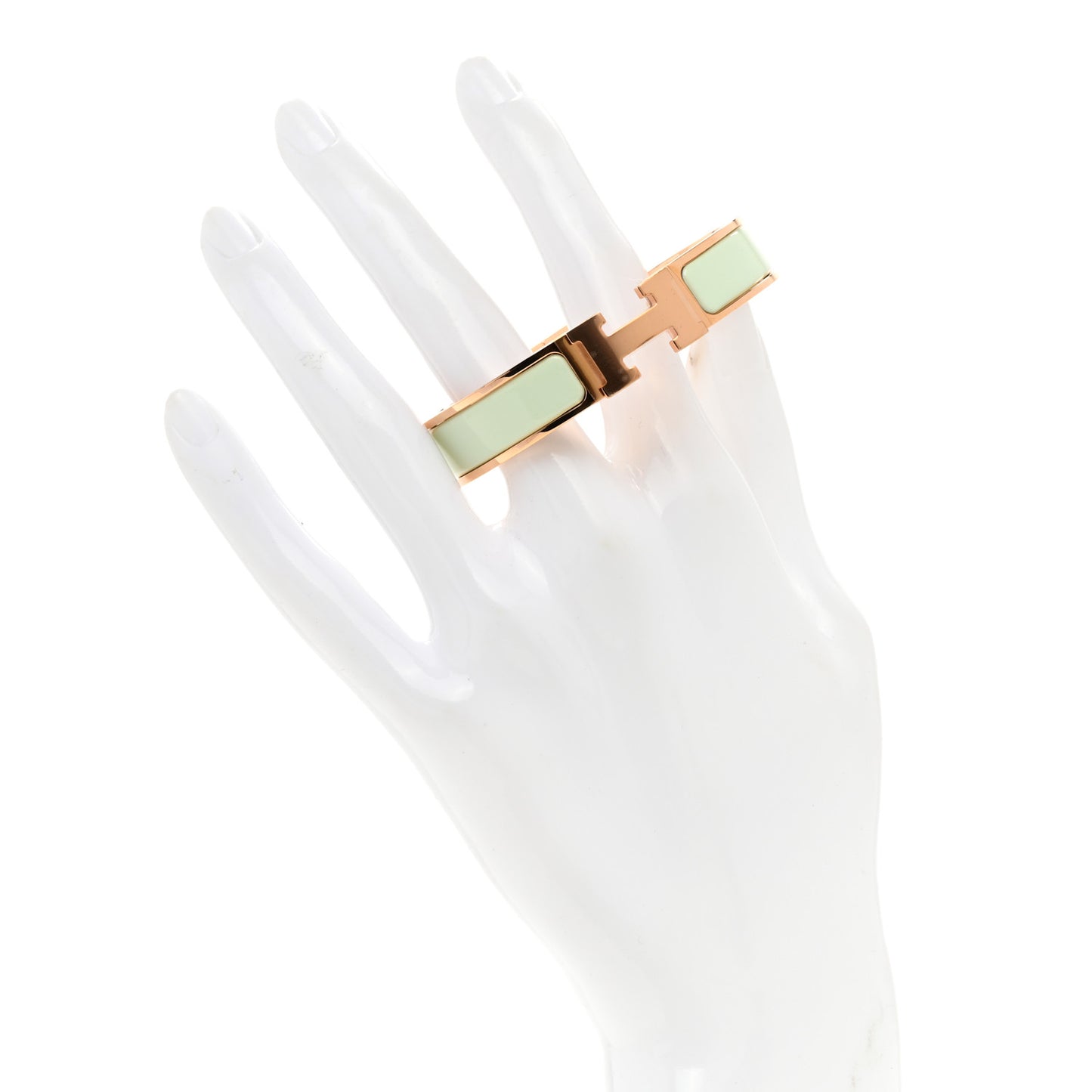 Enamel Narrow Clic Clac H Bracelet PM Vert Fizz
