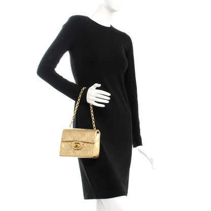 Chanel Metallic Lambskin Quilted Mini Square Flap Gold 2 of 8