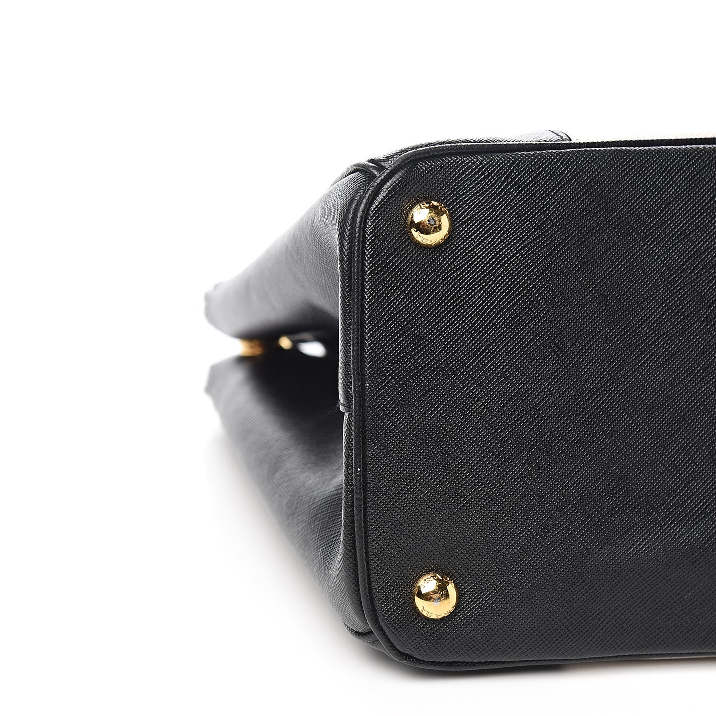 Saffiano Lux Colorblock Medium Galleria Double Zip Tote Black Talco