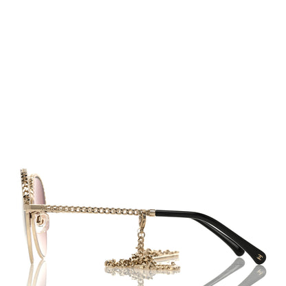 Chanel Chain Pantos Sunglasses 4242 Gold Brown 3 of 8