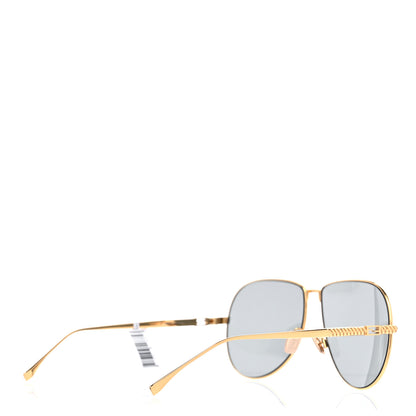 Fendi Metal Aviator Sunglasses FF 0437 Gold 4 of 6