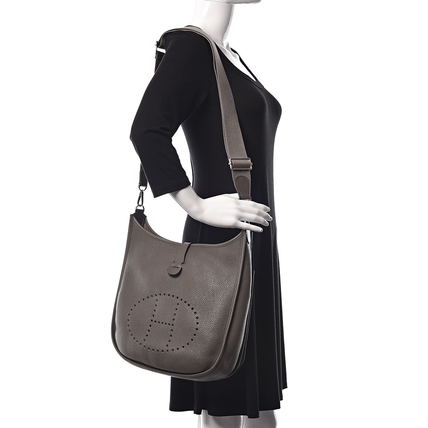Hermes Taurillon Clemence Evelyne III GM Etain 2 of 14
