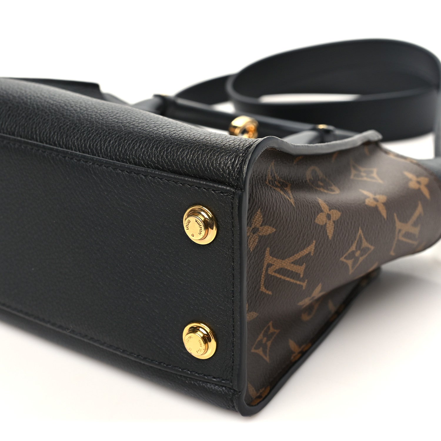 Louis Vuitton Calfskin Monogram On My Side PM Black 9 of 9