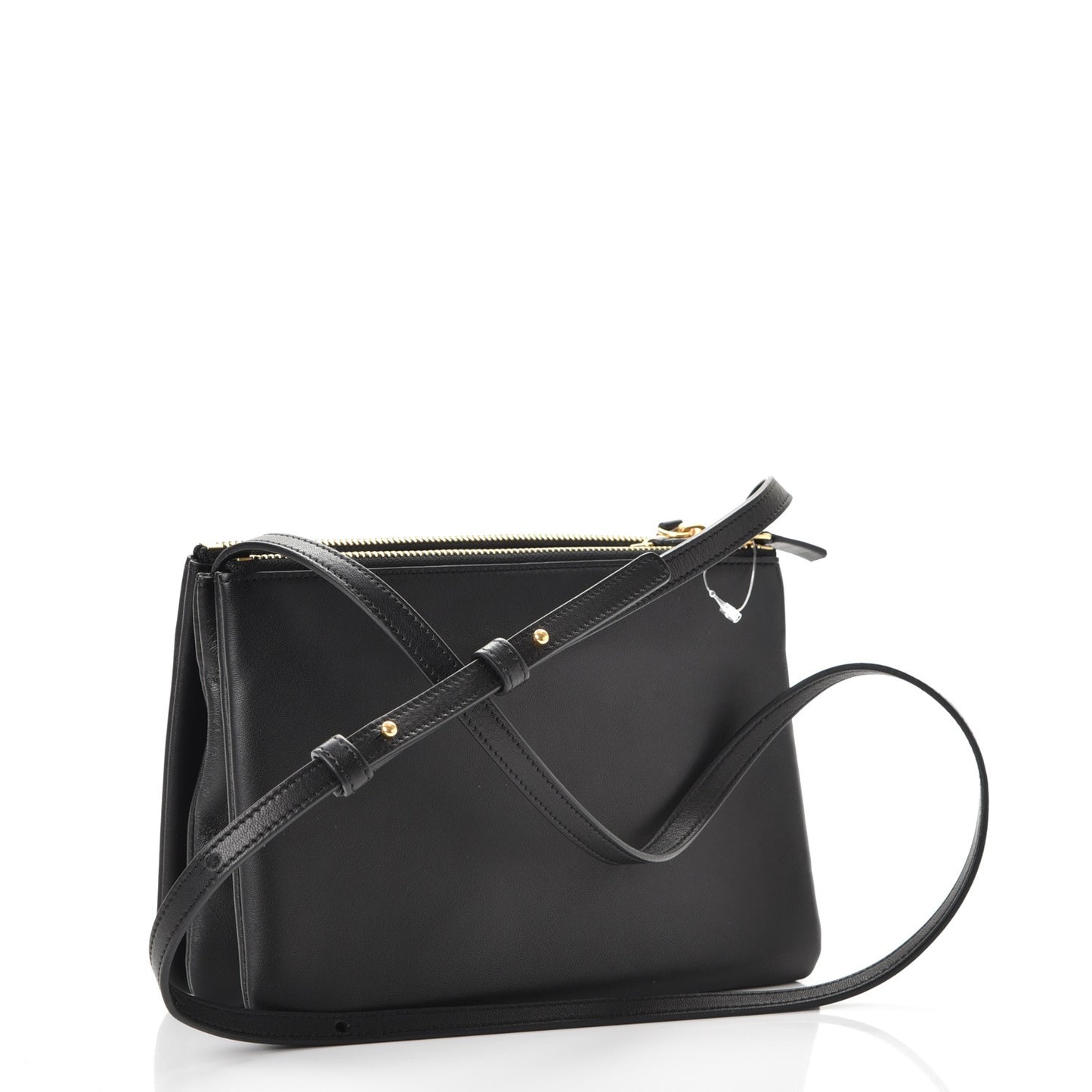 Lambskin Small Trio Crossbody Bag Black